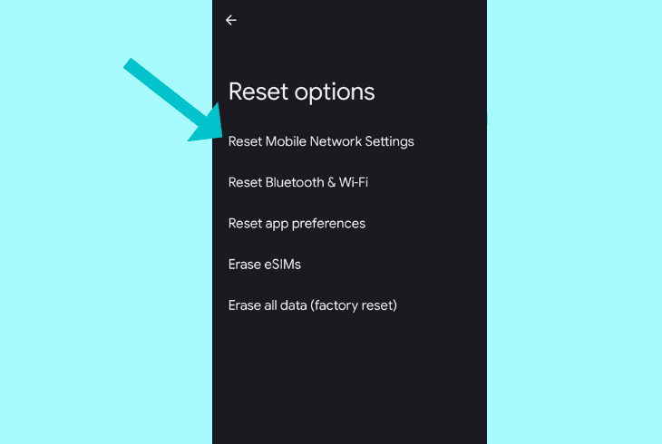 how to reset network settings on android:
