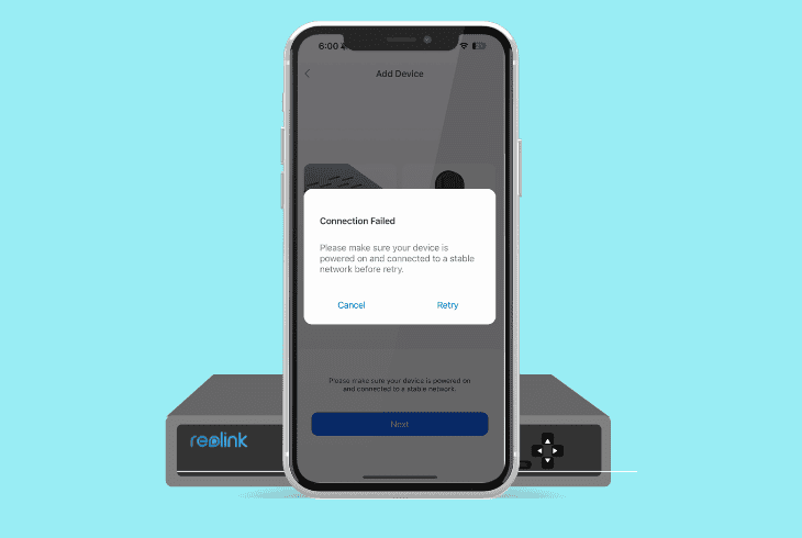 reolink nvr connection failed