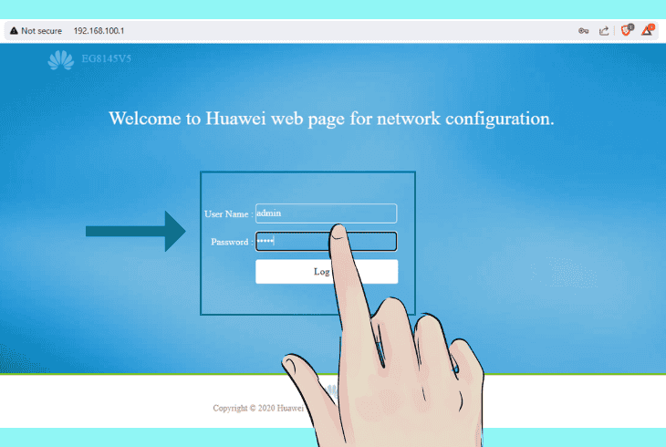 access the router gui: