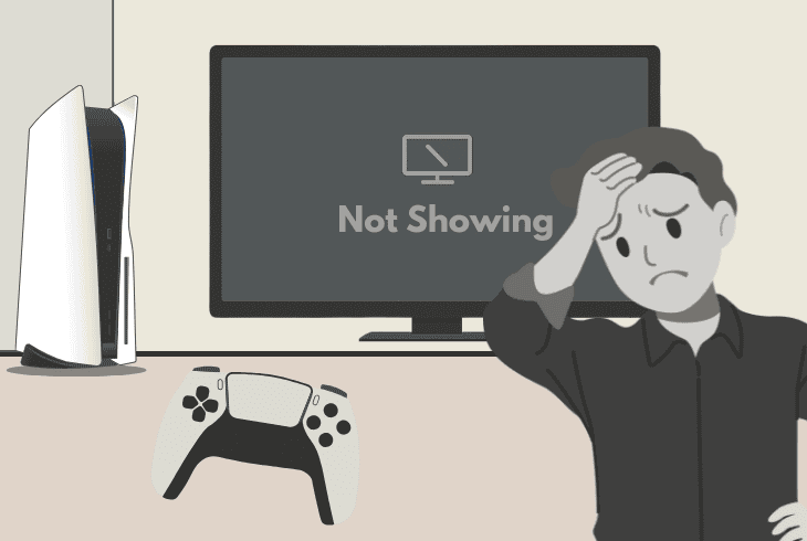 ps5 on but not showing on tv